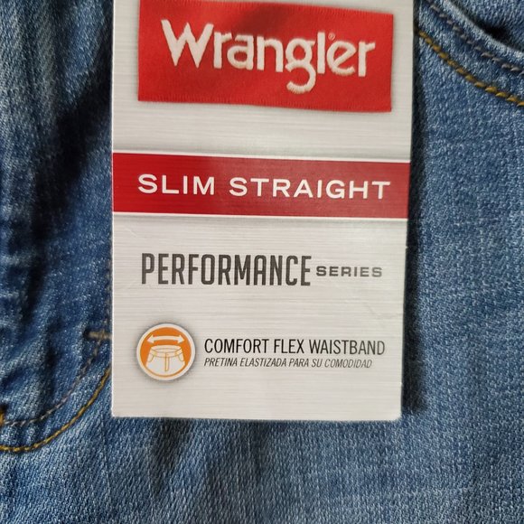 Wrangler Girl's Flex Slim Straight Jeans Adjustable Waistband Size 12 - Picture 2 of 11